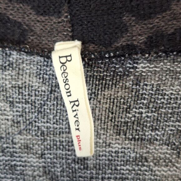 Beeson River Plus 3XL Open Front Leopard Print Cardigan Duster Semi Sheer Mesh - Picture 8 of 9